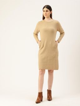 APSLEY - Sweater Dress Brown