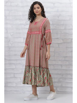 Rangriti - Green Printed Dress