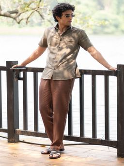 Creatures of Habit - Egyptian Cotton Shirt | Short Sleeve Olive Green