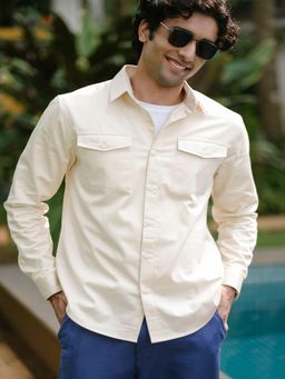 Creatures of Habit - Heavyweight Cotton Overshirt Eggshell