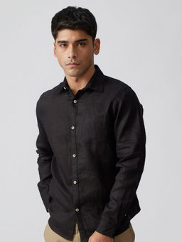 Creatures of Habit - Linen Shirt Black Coffee