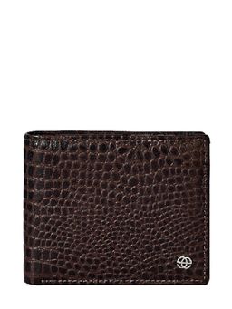 Eske - Tris Genuine Leather Mens Bifold Wallet Textured Pattern 7 Card Holders