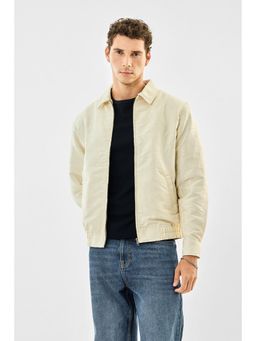 Snitch - Cream Floral Full Sleeves Relaxed Casual Jacket for Men