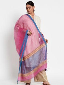 Fabindia - Cotton Silk Striped Dupatta