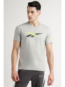 Reebok - Men Grey Solid T-Shirt