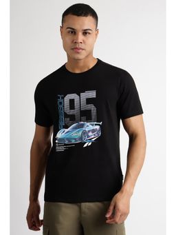 Reebok - Men Black Graphic T-Shirt