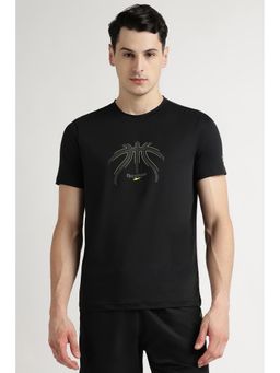 Reebok - Men Black Graphic T-Shirt
