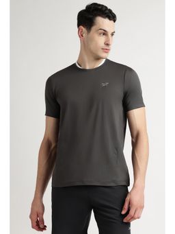 Reebok - Men Grey Solid T-Shirt