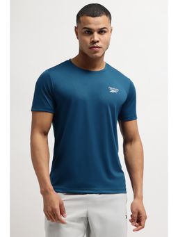 Reebok - Men Blue Solid T-Shirt