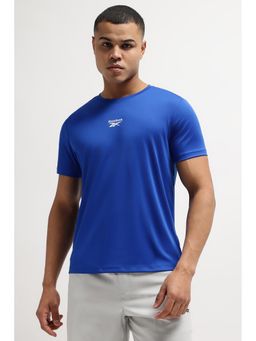 Reebok - Men Blue Solid T-Shirt