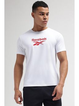Reebok - Men White Solid T-Shirt
