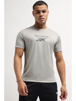 Reebok - Men Grey Solid T-Shirt