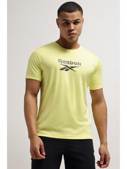 Reebok - Men Green Solid T-Shirt