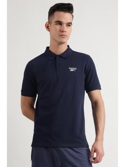 Reebok - Men Navy Blue Polo T-Shirt