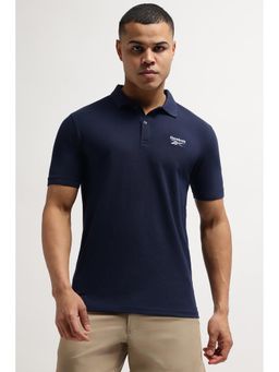 Reebok - Men Navy Blue Polo T-Shirt