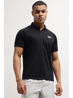 Reebok - Men Black Solid Polo T-Shirt