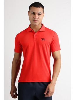 Reebok - Men Orange Polo T-Shirt