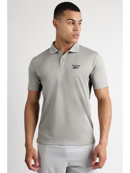 Reebok - Men Grey Polo T-Shirt