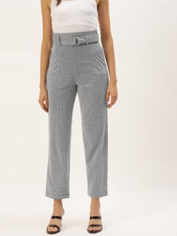 ZASTRAA - Slim Fit Grey Trousers