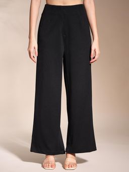 ZASTRAA - Black High Waist Culotte Trouser