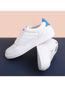 V8 by Ruosh - The Groove-01 White & Blue Men Casual Sneakers