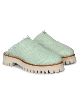 Saint G - Blue Woven Leather Sandals