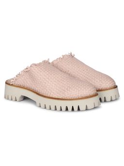 Saint G - Pink Woven Leather Sandals