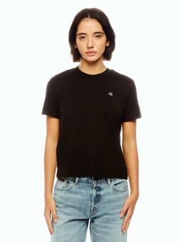 Calvin Klein - Black Solid/Plain Crew Neck Half Sleeves T-shirt