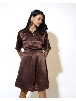 Amoh - Brown Ava Dress with Belt