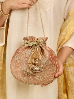 AMYRA - Tarang Cutwork Potli - Copper