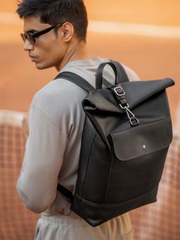Mai Soli - Men Black Genuine Leather Berlin Backpack
