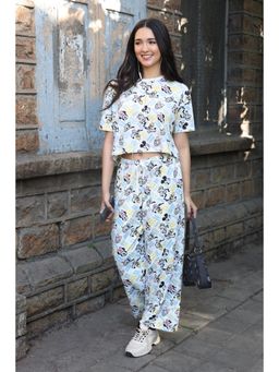 Zivame - 2 Mile Fashion Knit Cotton Loungewear Co-Ord Set - Marshmallow