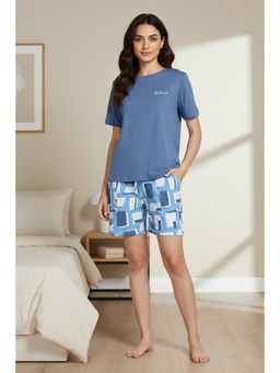 Zivame - 2 Mile Fashion Knit Cotton Loungewear Co-Ord Set - Dutch Canal