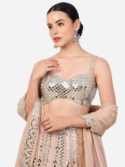 Zaveri Pearls - Antique Silver Oxidised Pearl Drops Floral Jhumka Earring