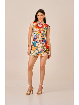 True West - Women Multicolor Printed Bodycon Floral Mini Dress