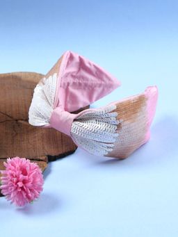 FUNKRAFTS - Pink and White Sequin Embellished Knotted Hair Band (7-12 Years)