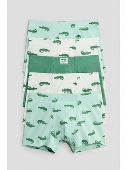 H&M - Boys Green 5-Pack Trunks
