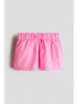 H&M - Girls Pink Linen-Blend Shorts