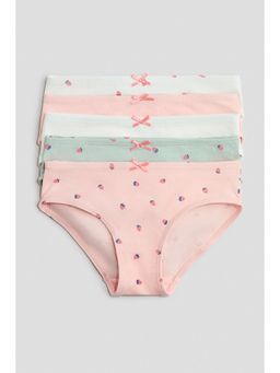 H&M - Girls Pink 5-Pack Cotton Briefs