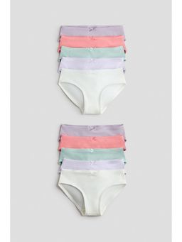 H&M - Girls Purple 10-Pack Cotton Briefs