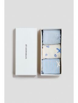 H&M - Girls Blue 3-Pack Pima Cotton Briefs