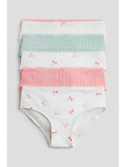 H&M - Girls White 5-Pack Cotton Briefs