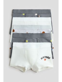 H&M - Boys White 5-Pack Cotton Trunks