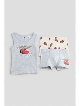 H&M - Boys Grey 3-Piece Cotton Underwear Set