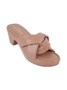 Catwalk - Women Round Toe Beige Heeled Sandals