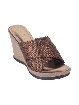 Catwalk - Women Round Toe Brown Wedges