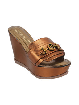 Catwalk - Women Round Toe Brown Wedges