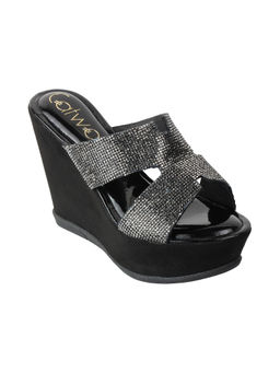 Catwalk - Women Round Toe Silver Wedges