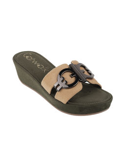 Catwalk - Women Round Toe Beige Wedges