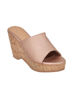 Catwalk - Women Round Toe Beige Heeled Sandals